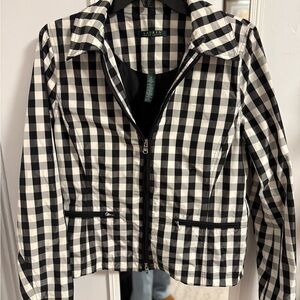 Ralph Lauren Black and White Gingham Jacket